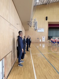 体育授業視察の様子